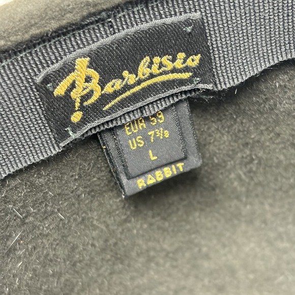 Barbisio Italian Rabbit Felt Cloche Hat Women Large US 7 3/8 EU 59 Made in Italy - Picture 3 of 8